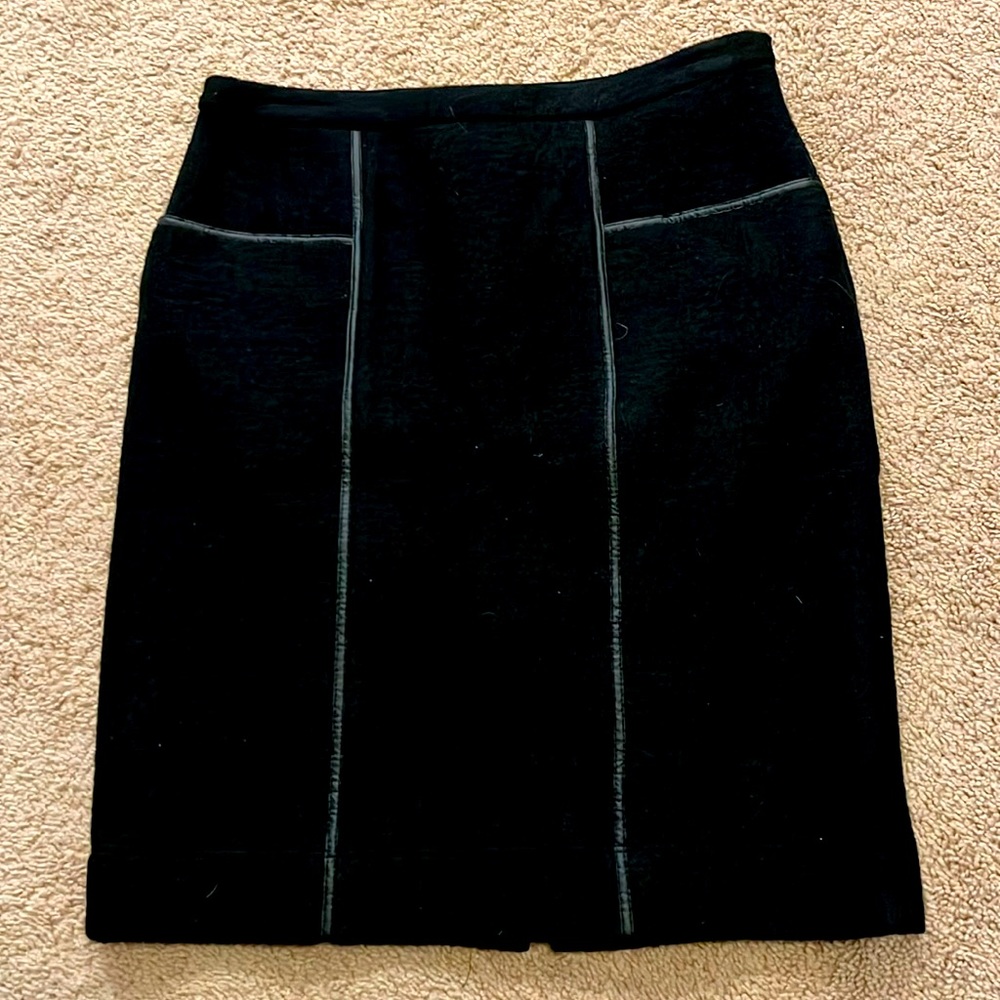 BCBG Black Wool Pencil Skirt